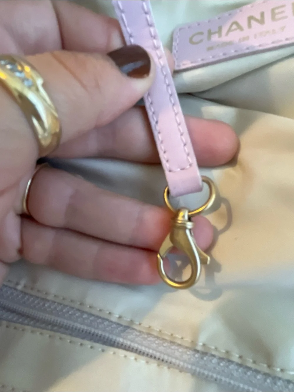 CHANEL Light Pink Quilted Tote Bag